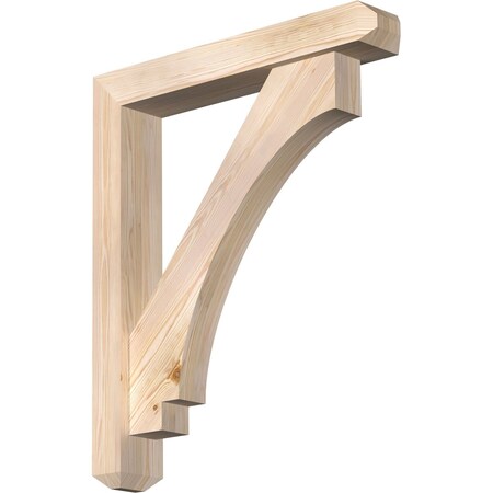Ekena Millwork Imperial Craftsman Smooth Bracket w/ Offset Brace, Douglas Fir, 5 1/2"W x 32"D x 38"H BKT0604X32X38IMP04SDF